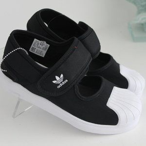Adidas Originals Superstar 360 Sandal Size 2.5 Little Kids Slip On FV7586 Black